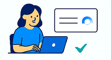 Educator using laptop